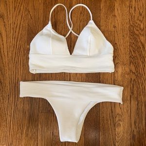 H&M white cheeky bikini